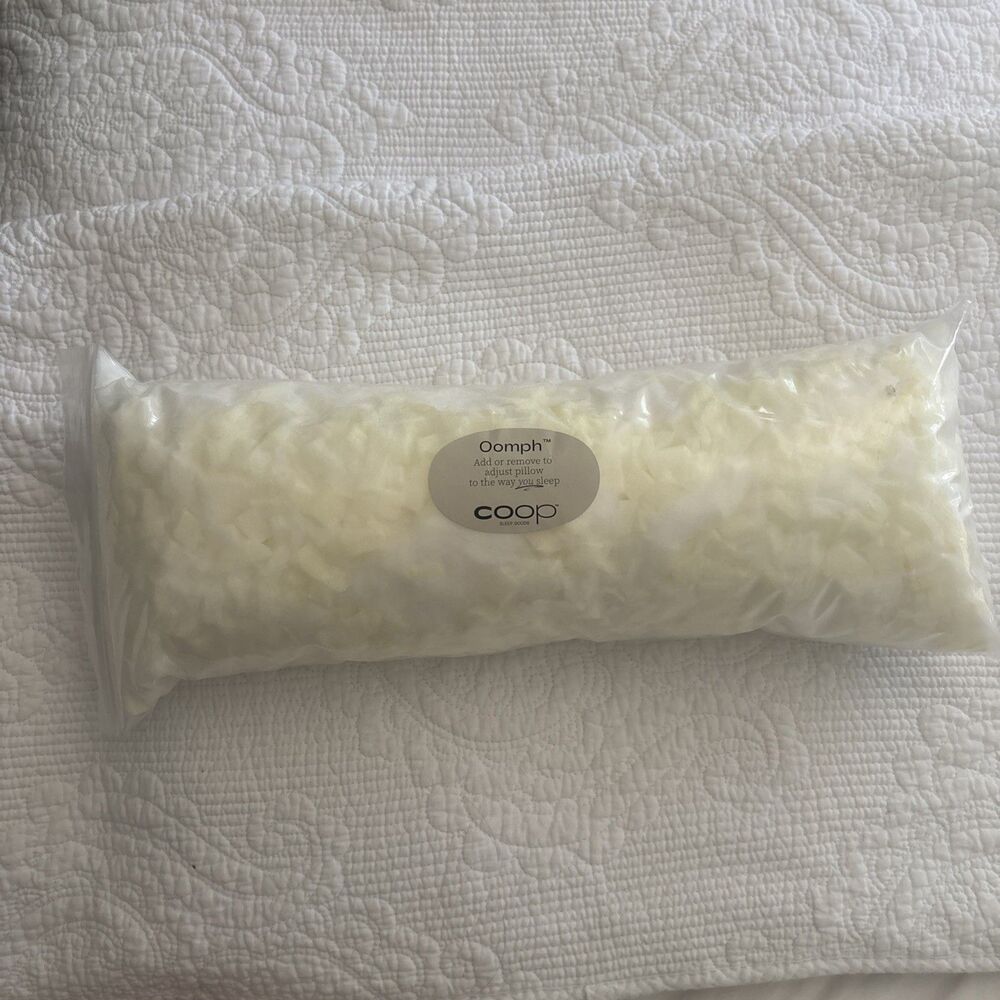 New Genuine COOP Oomph Pillow Refill Shredded Memory Foam Extra Stuffing